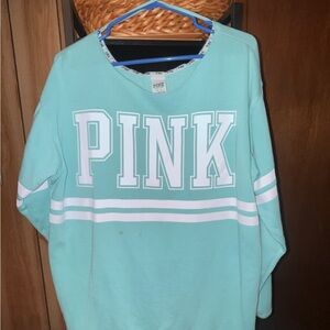 PINK Mint Green Sweatshirt